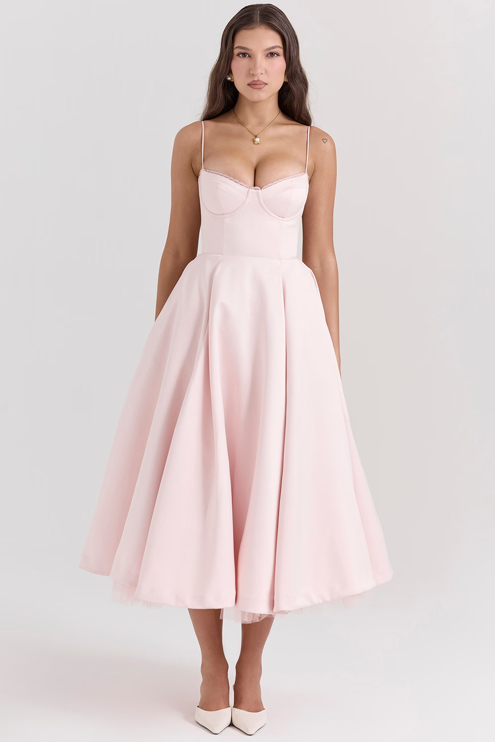 Alina™ | Corset Midi Dress