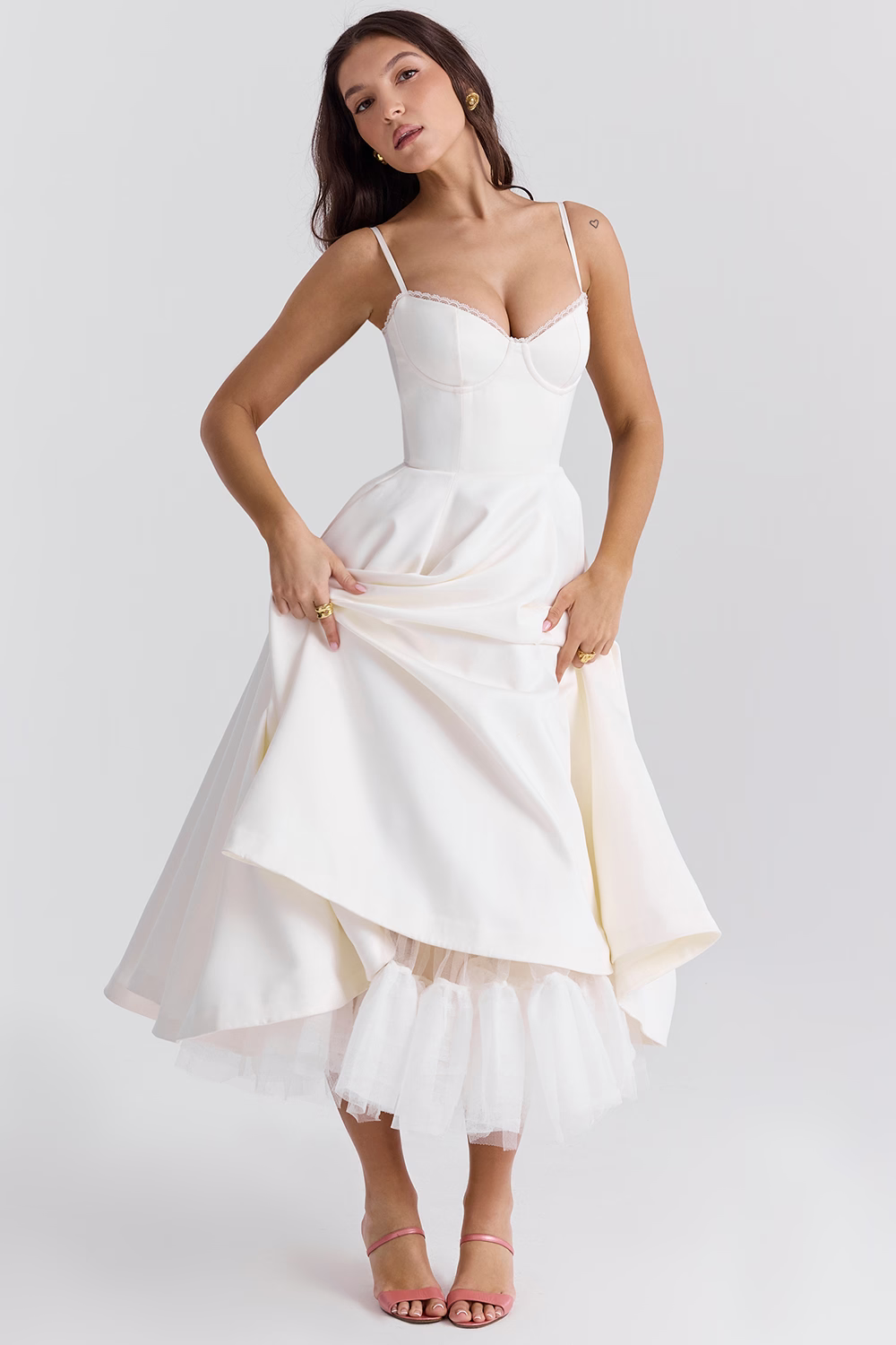 Alina™ | Corset Midi Dress