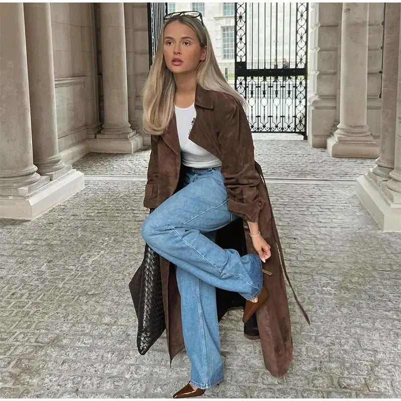 Suedeva™ | Suede Trench Coat