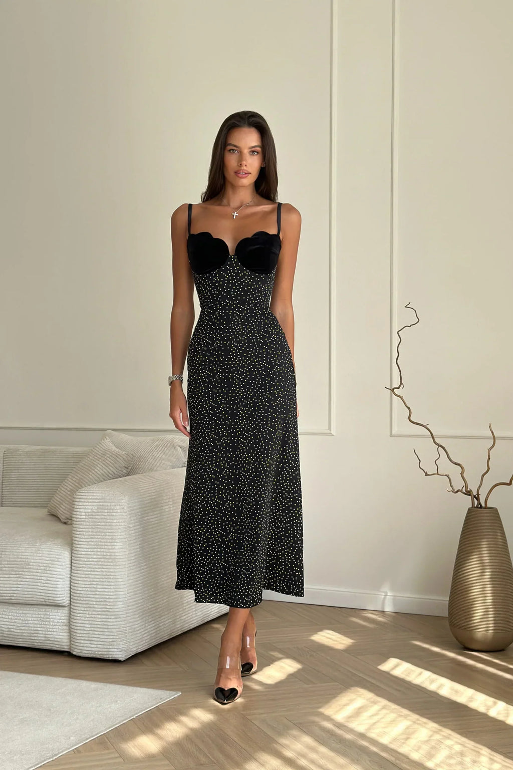Selina™ | Satin Slip Midi Dress