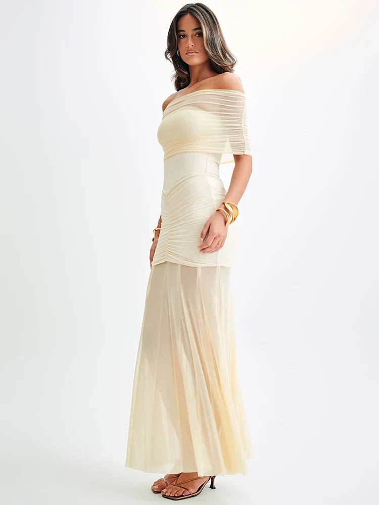 Celeste™ | Lush Drape Maxi Dress
