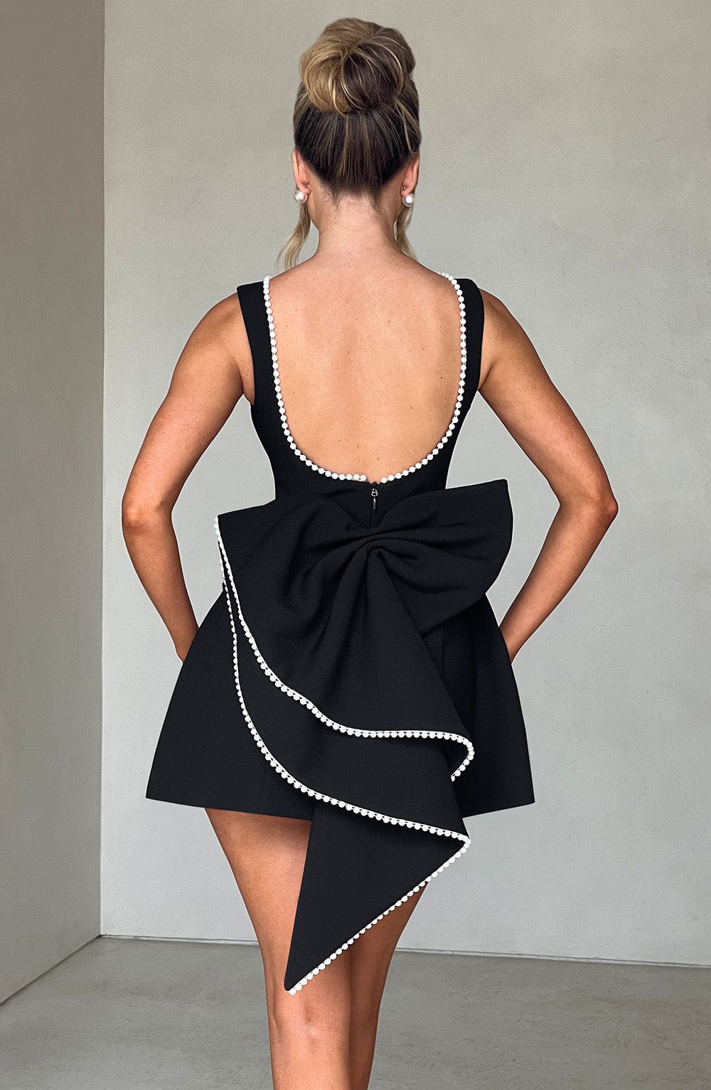 Elle™ | Pearl Bow Mini Dress