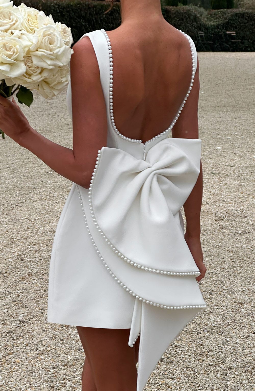 Elle™ | Pearl Bow Mini Dress