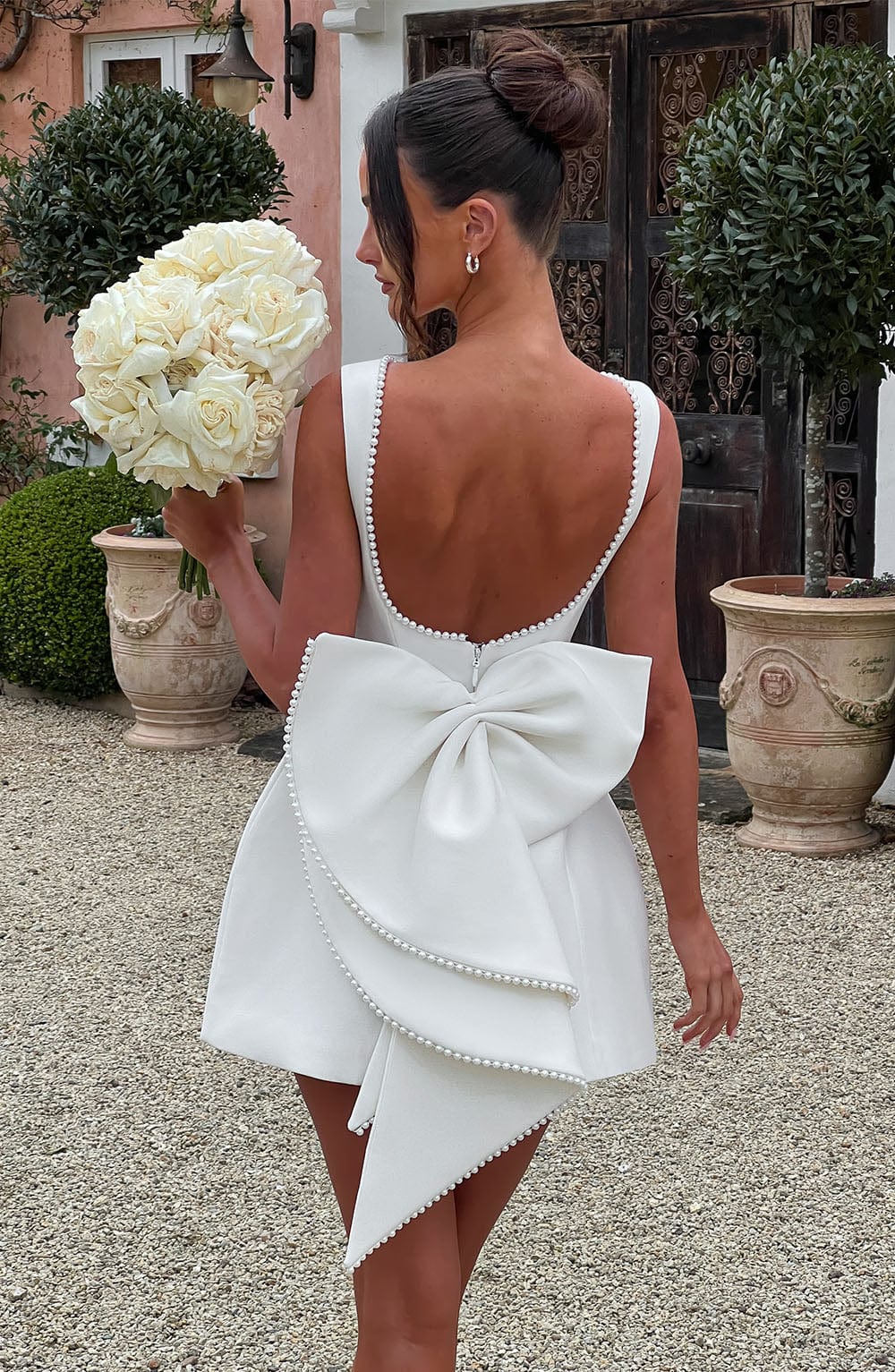 Elle™ | Pearl Bow Mini Dress