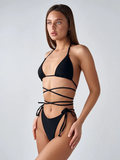 Azzurra | Costume da bagno con spalline triangolari