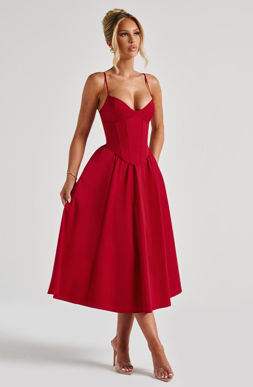 Grace™ | Corset Midi Dress
