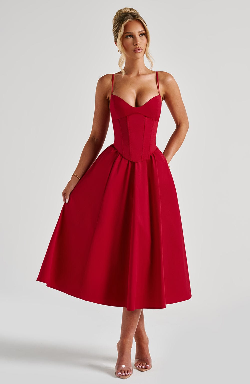 Grace™ | Corset Midi Dress